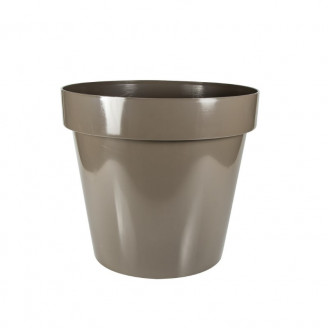 Classic Shiny Pot 18cm Taupe